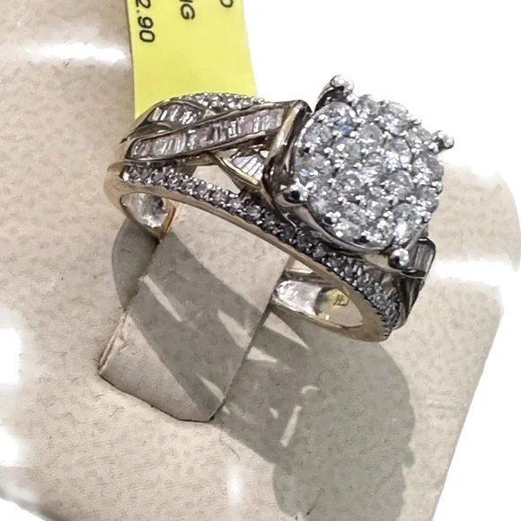 Yellow gold and diamond 1.00 cttw ring all pure 10k